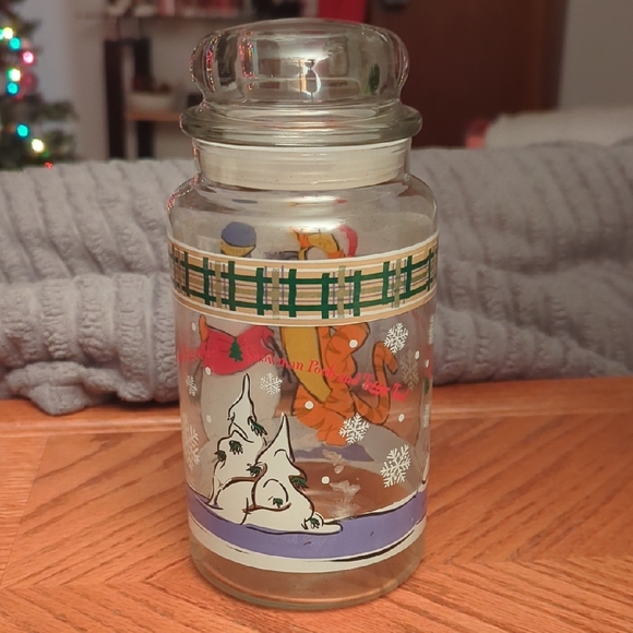 Disney Holiday Glass Jar with Tigger and Snowman - Orange, White, Blue - Picture 2 of 3